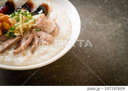 Pork Congee or Porridge with Pork Pork Congee or Porridge with Pork 107197609