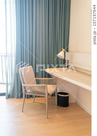 chair with desk - working space at home 107197644