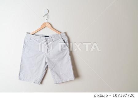 short pants hanging on wall short pants hanging on wall 107197720