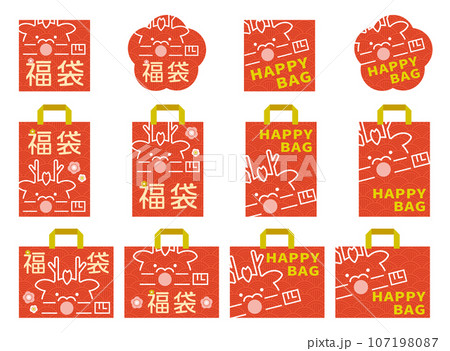 2024年の辰イラスト福袋セット　初売り　辰年　 107198087