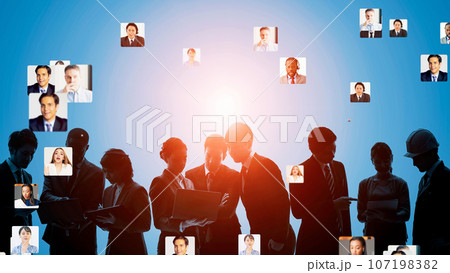 多国籍の人々のビジネスネットワーク 多国籍の人々のビジネスネットワーク 107198382