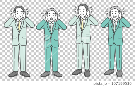 A troubled and anxious businessman A troubled and anxious businessman 107199530