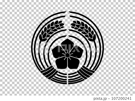 抱き稲に桔梗 抱き稲に桔梗 107200241