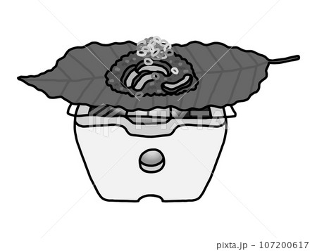 朴葉みそ・郷土料理・岐阜県・モノクロ 107200617