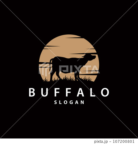 Minimalist Buffalo Logo Template Illustration Symbol Minimalist Buffalo Logo Template Illustration Symbol 107200801