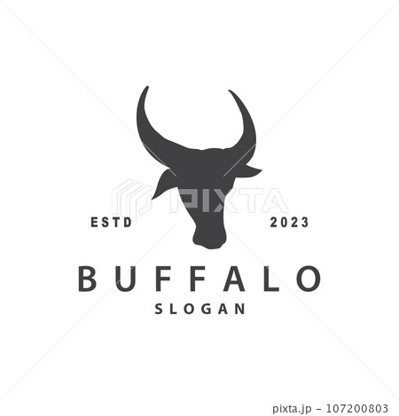 Minimalist Buffalo Logo Template Illustration Symbol 107200803
