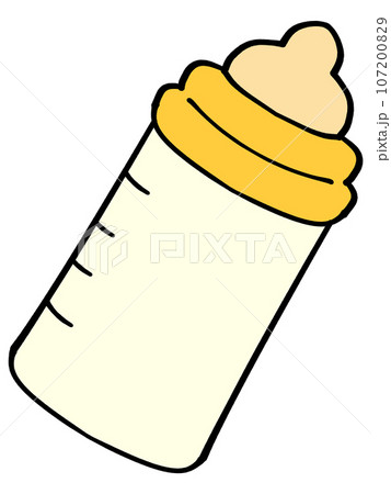 哺乳瓶に入ったミルクのイラスト素材 哺乳瓶に入ったミルクのイラスト素材 107200829