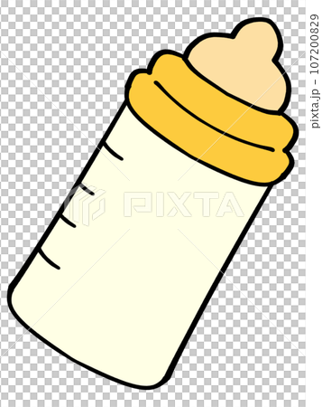 哺乳瓶に入ったミルクのイラスト素材 哺乳瓶に入ったミルクのイラスト素材 107200829