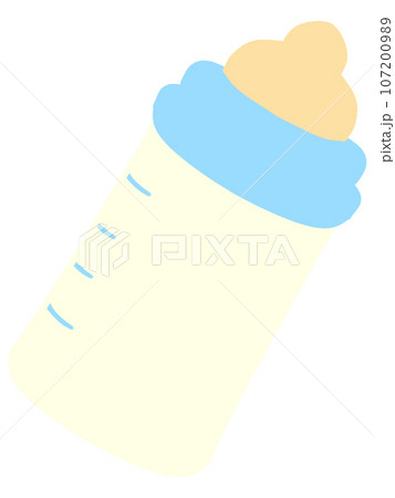 哺乳瓶に入ったミルクのイラスト素材 哺乳瓶に入ったミルクのイラスト素材 107200989