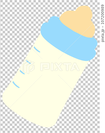 哺乳瓶に入ったミルクのイラスト素材 哺乳瓶に入ったミルクのイラスト素材 107200989