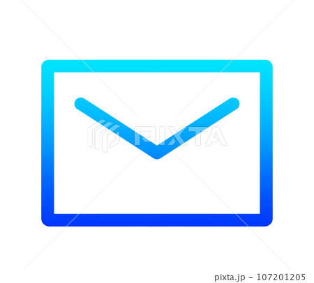 青いグラデーションのメールアイコン 107201205