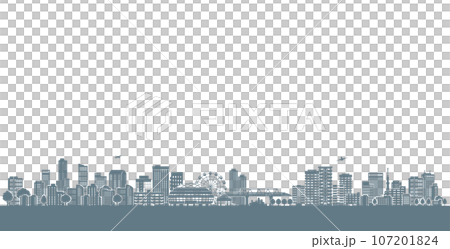 街並みを影で表現したベクターイラスト 107201824
