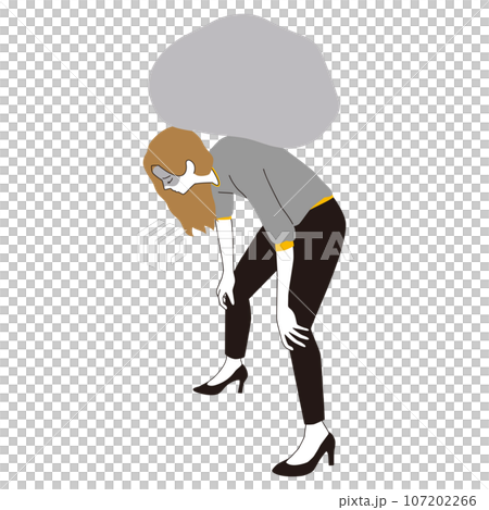 A woman kneeling carrying a stone on her back A woman kneeling carrying a stone on her back 107202266