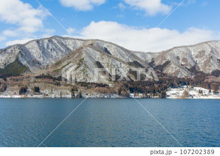 日本の車窓から JR大糸線 木崎湖 日本の車窓から JR大糸線 木崎湖 107202389