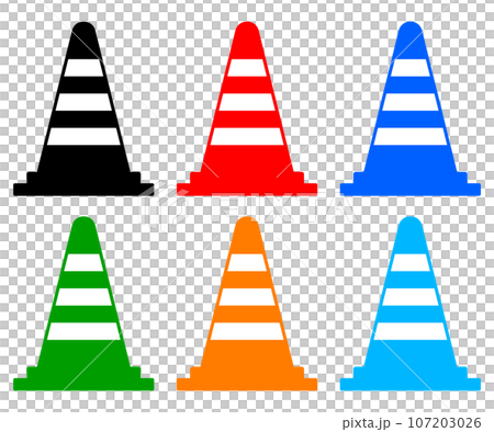 色錐（三角錐）6種色差匯總 107203026