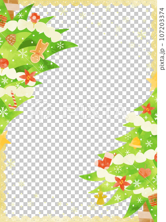 Christmas tree frame 107203374
