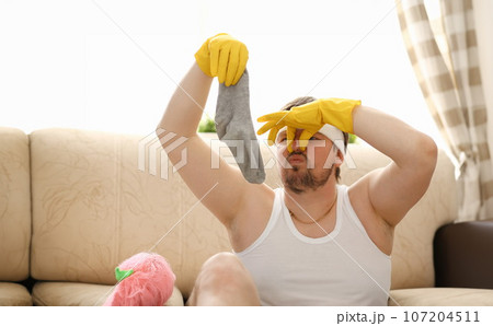 Young masculinity bachelor wife left alone Young masculinity bachelor wife left alone 107204511