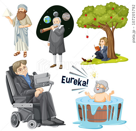 Set of Famous Person in Science 107205792