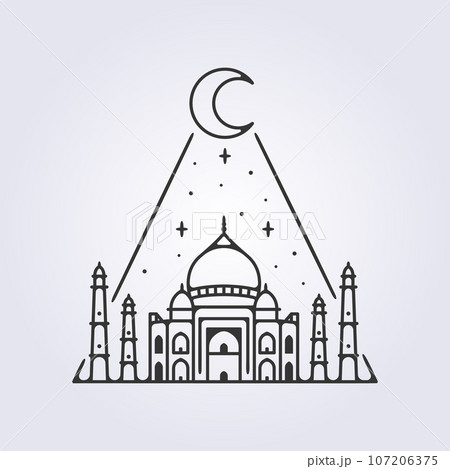 Taj Mahal Icon, Outline Style Royalty Free SVG, Cliparts, Vectors, and  Stock Illustration. Image 105612862.