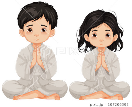 Praying Boy and Girl Praying Boy and Girl 107206392