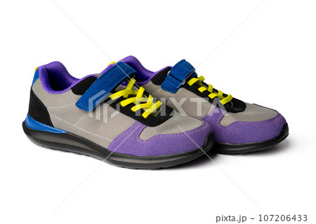 Pair of new sneakers isolated on white background Pair of new sneakers isolated on white background 107206433