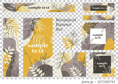 Banner set_Botanical 107206743