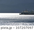 反射する水面の洞爺湖湖畔 107207097