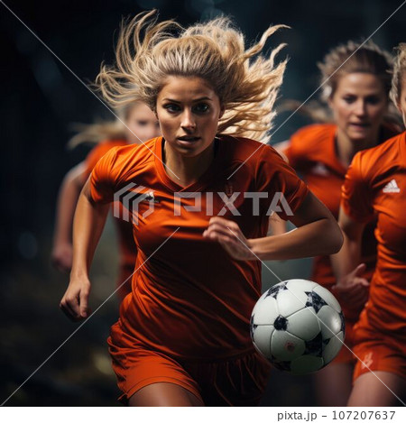 female football player team  107207637