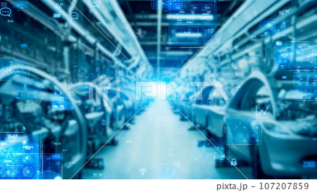 自動車工場とテクノロジー　ICT　DX 107207859
