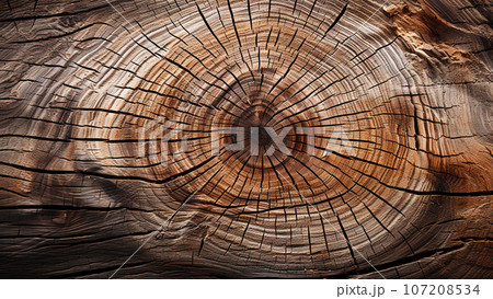 pinewood tree trunk knot background texture, dry tree trunk without bark with a knot, close-up. Light background with wood cracks structure horizontally 107208534