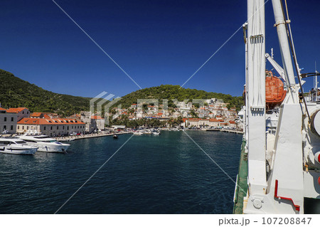 vis island croatia view from the ferry vis island croatia view from the ferry 107208847