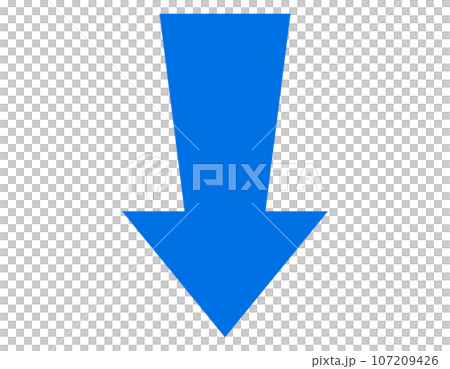 藍色向下箭頭圖標 107209426