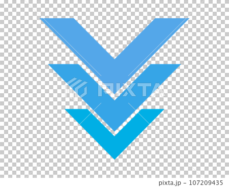 藍色向下箭頭圖標 藍色向下箭頭圖標 107209435