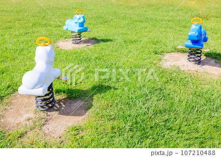 公園の遊具 動物のスプリング遊具 公園の遊具 動物のスプリング遊具 107210488