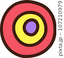 red and yellow button icon 107210979