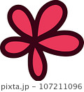 Hand draw red flower  107211096