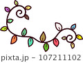 Hand draw colourful leaves  107211102