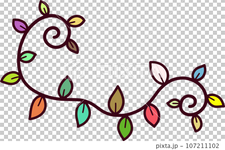 Hand draw colourful leaves Hand draw colourful leaves 107211102