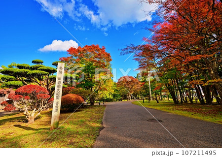 函館市見晴公園　旧岩船氏庭園（香雪園）の紅葉 107211495