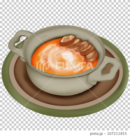 A cup of iced tea with bread   107211853