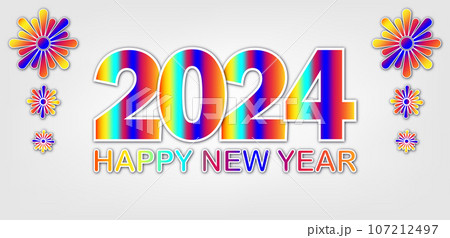 2024 Happy New Year greeting 107212497