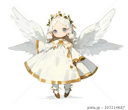 天使のアンティークドールのイラスト素材 [107214687] - PIXTA