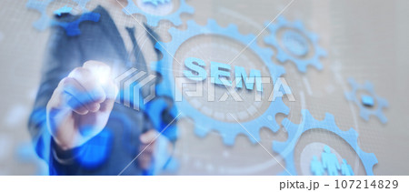 SEM Search Engine Optimization Traffic Website Internet Business Technology Communication Concept 107214829