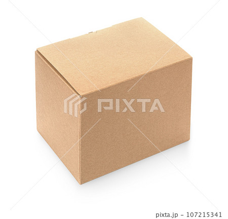 Two closed cardboard Box Two closed cardboard Box 107215341