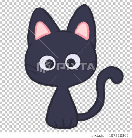 round eyed black cat round eyed black cat 107218365
