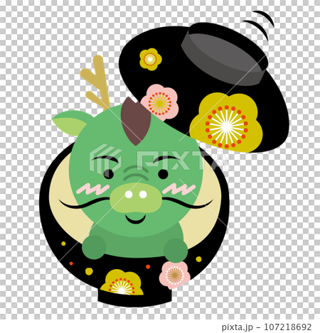 お椀から顔を出すかわいい辰のイラスト 辰年 干支 年賀 お椀から顔を出すかわいい辰のイラスト 辰年 干支 年賀 107218692