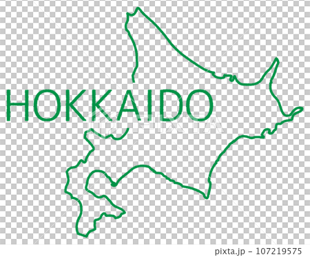 Hokkaido illustration green Hokkaido illustration green 107219575