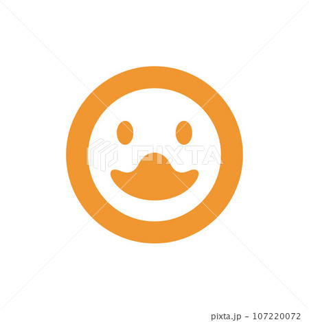 Animal duck face happy circle creative logo 107220072