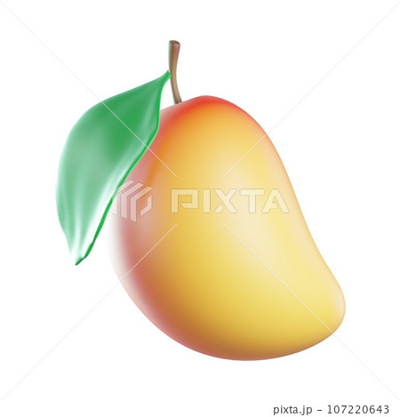 Mango with Leaves Fruit, Juicy Mango and Foliage Mango with Leaves Fruit, Juicy Mango and Foliage 107220643