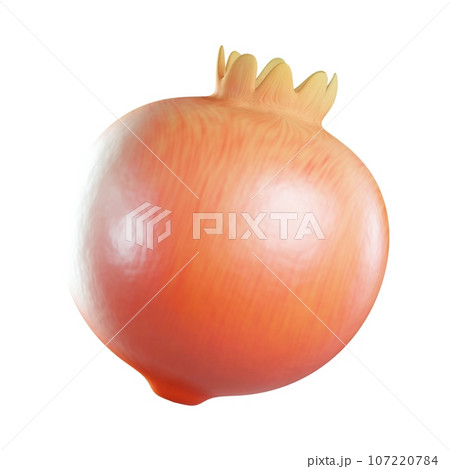 whole pomegranate isolated on white background whole pomegranate isolated on white background 107220784